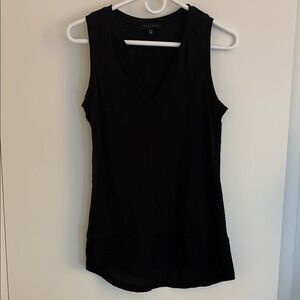 Sanctuary Black Deep V Neck Sleeveless Top